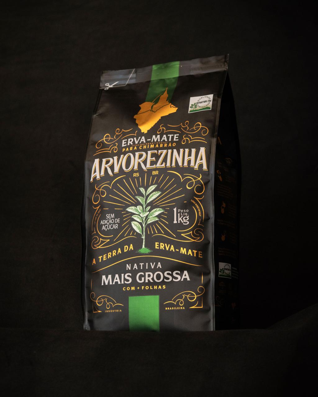 Embalagem da Erva-Mate Arvorezinha Nativa Mais Grossa de 1 kg